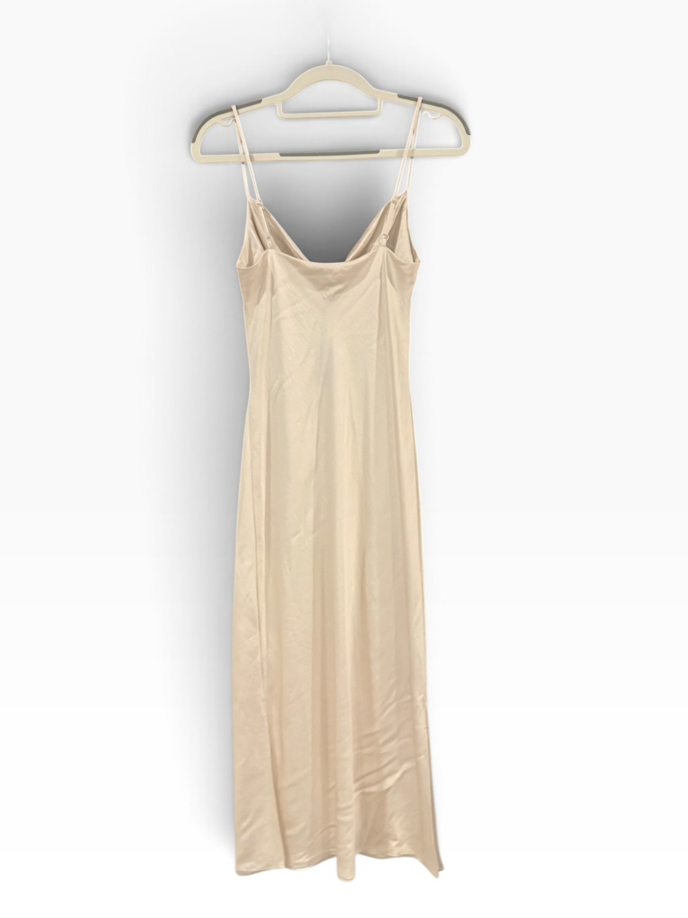 Express Satin Cowl Neck Midi Slip Dress Cream/Ivory Size Small NWT - Picture 3 of 4
